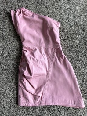 Lamarque Soft Pink Leather Mini Dress